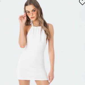 Edikted cream halter dress